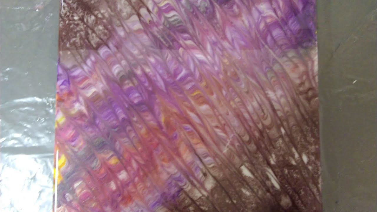 Tutorial 70s Psychedelic Brain Warp Pour.  Resin art by