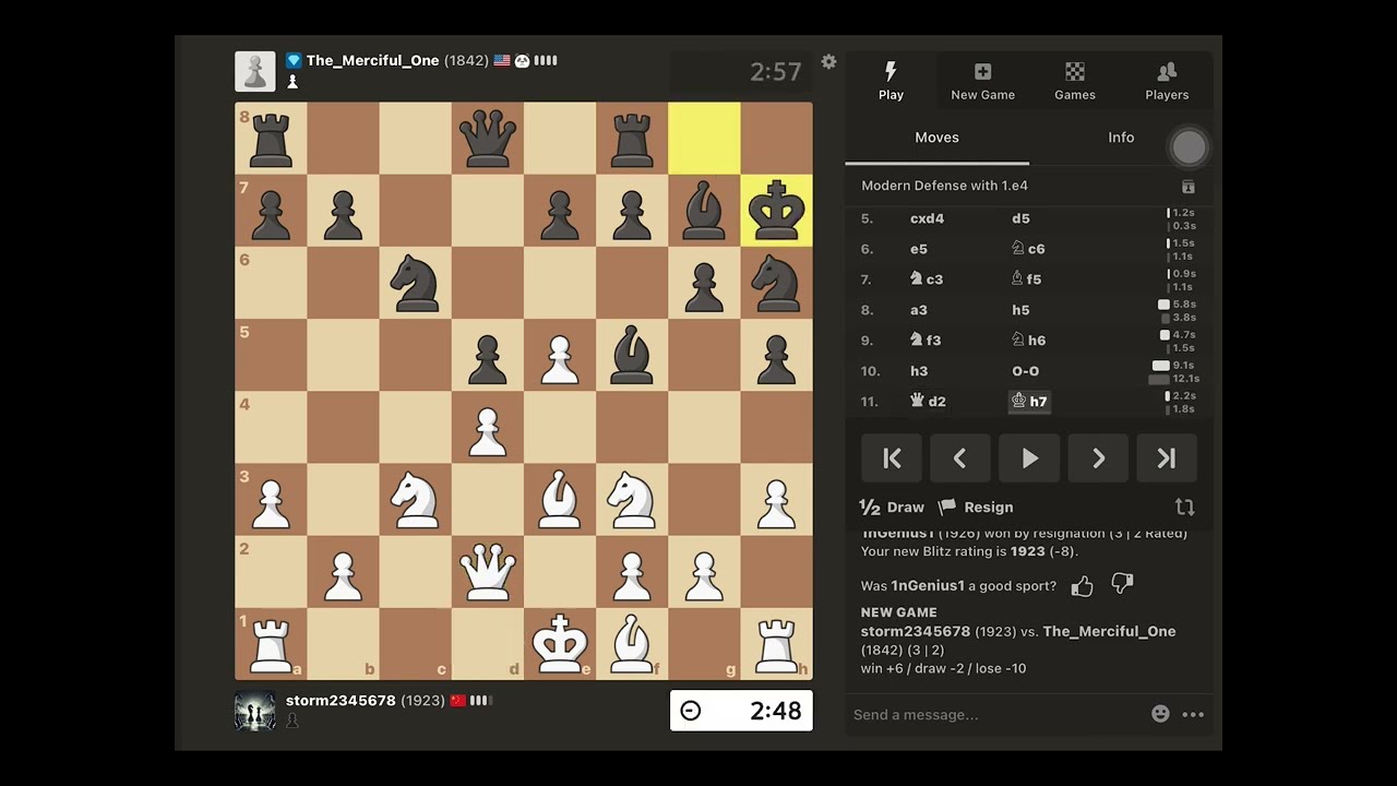 White’s Deadly Attack on the h-file vs the Pirc Defense!