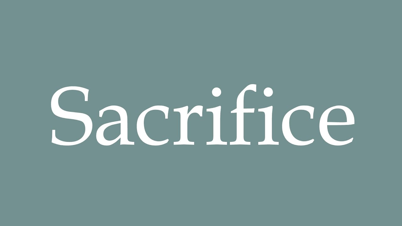 How to pronounce sacrifice in French