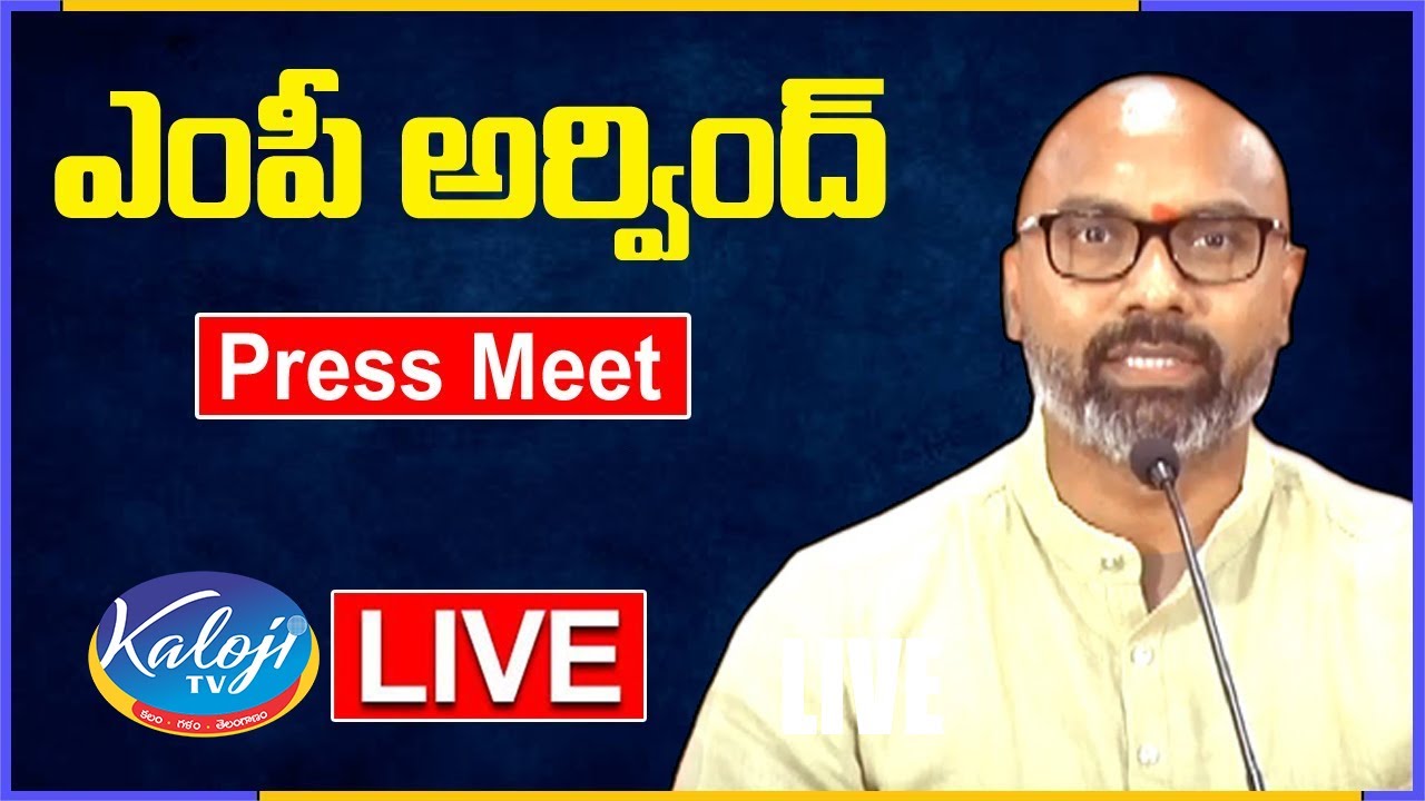 LIVE BJP MP Dharmapuri Arvind Press Meet Kaloji TV YouTube