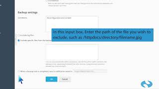 How to exclude specific files or folders from the Plesk backup
