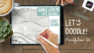 Mindful Doodle Practice in PROCREATE: Art Journal Doodling Prompt