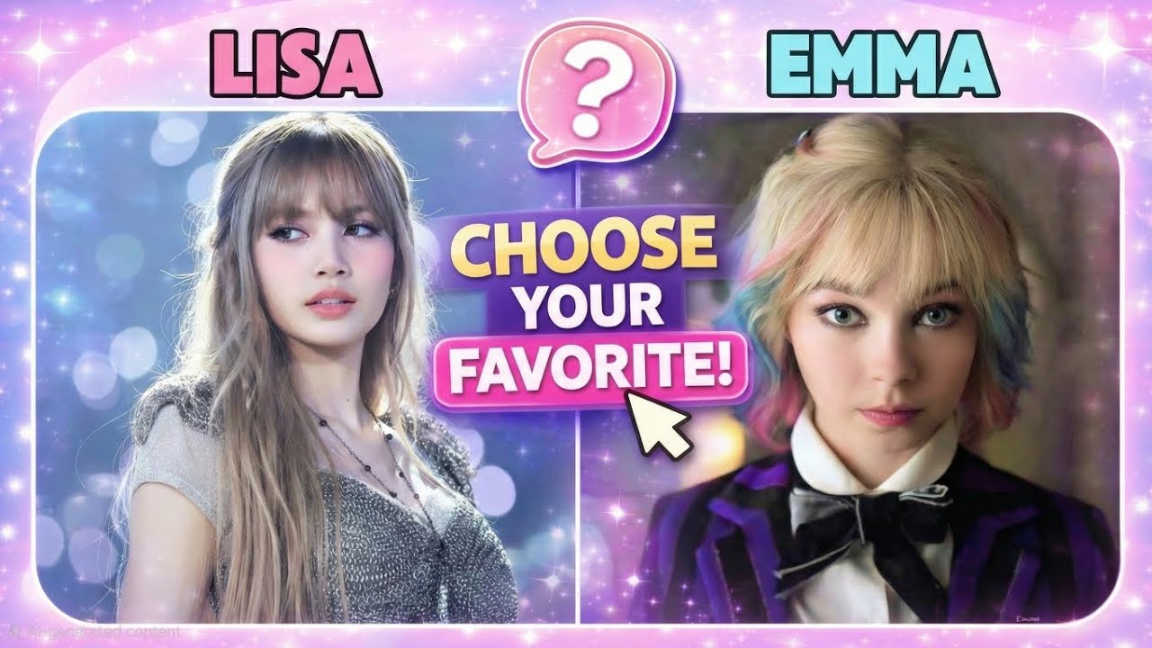 Choose Your Favorite Girl 💕 LISA vs EMMA | Pink Pick Quiz