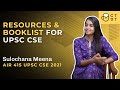 Resources  booklist for upsc cse by sulochana meena upsc cse topper  upsc upscbooklist