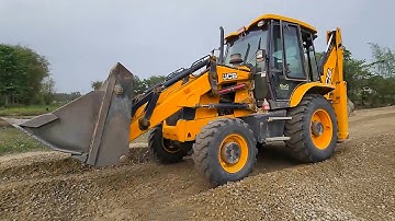 Experience JCB Operator Gravelling and Leveling Road With JCB Backhoe - JCB Dozer Making Road