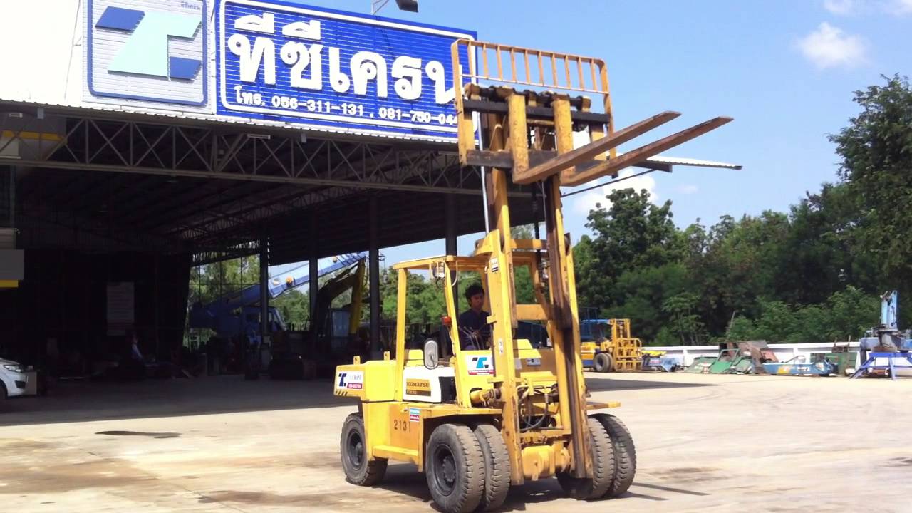 7ton forklift Komatsu FD705.MOV YouTube