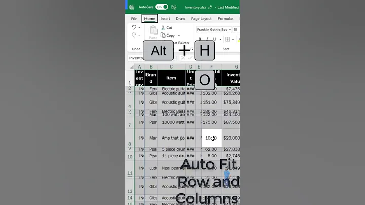 HOW TO AUTO FIT ROW AND COLUMNS IN EXCEL || EXCEL TRICKS