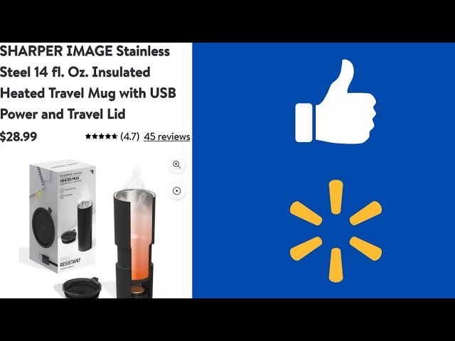 Sharper Image® Insulated Heated Travel Mug with USB Power and