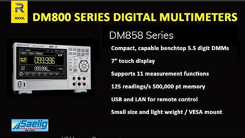 Rigol DM800 Series DMMs from Saelig - features