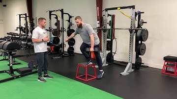 1 DB/KB Lateral Box Step up (Contralateral/Ipsilateral)