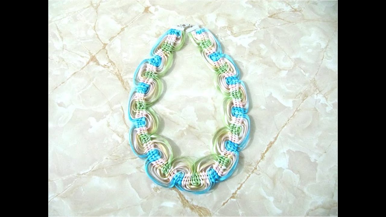 DIY Collares nudos macramé con cintas - Jewelry DIY macrame knots with ribbons