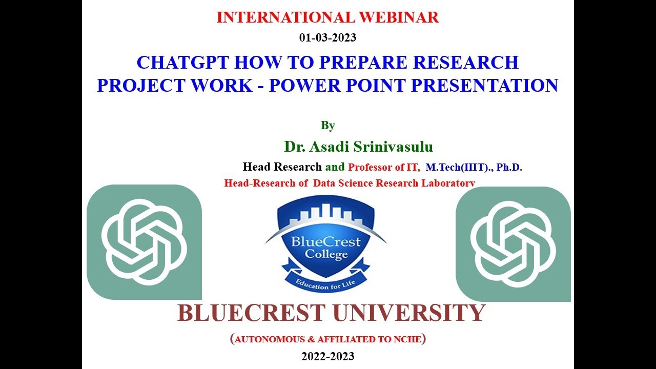 ChatGPT How to Prepare Research Project work Power Point Presentation ...