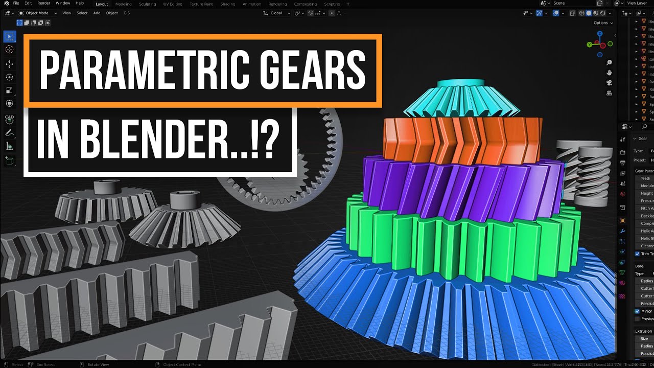 How To Design And 3D Print Gears Using Blender - SingerLinks