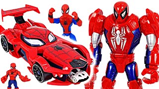 Spider-man Web-car launcher and Mech suit armor! Go! | DuDuPopTOY