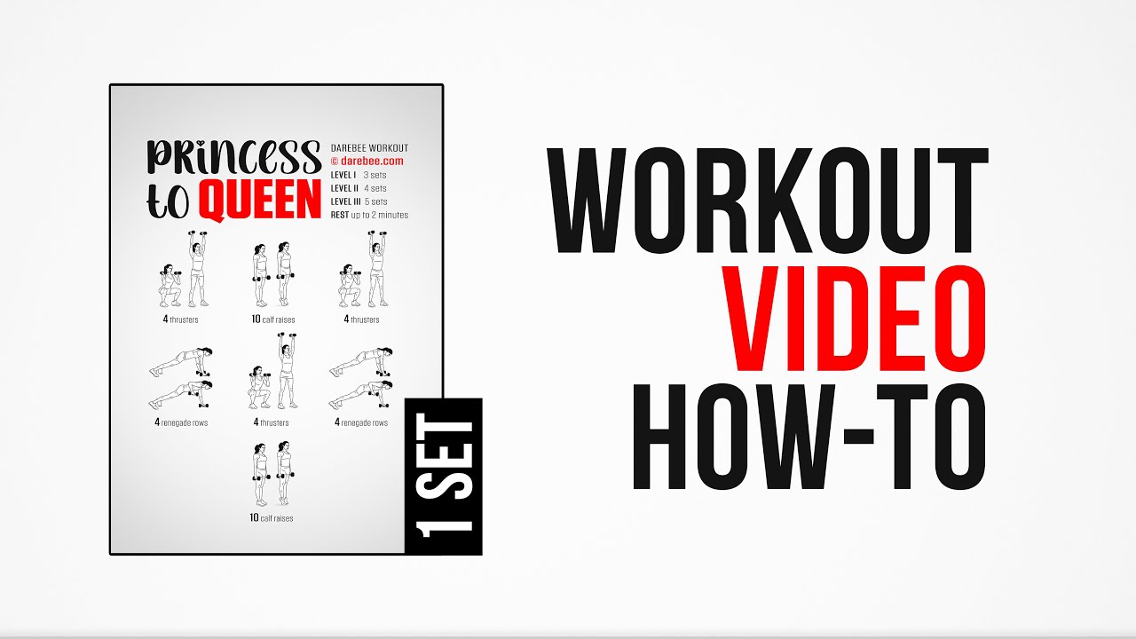 Princess to Queen Workout [ How-To ] [ One Set ] by #DAREBEE - YouTube