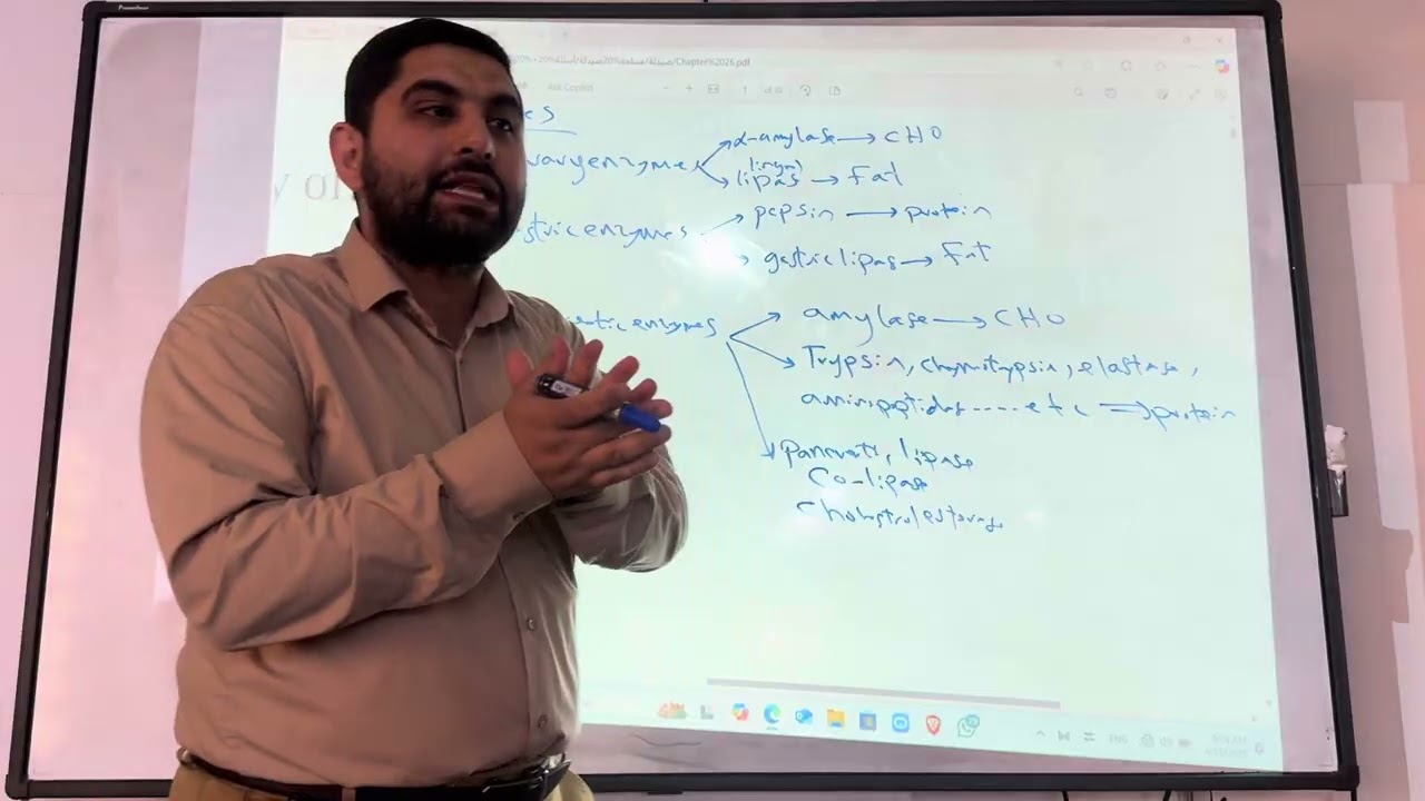 م18 / جزء1/ شرح جابتر 26 فسلجة كورس ثاني صيدلة (دكتور منتظر زميزم)