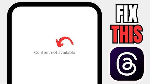 How To Fix Thread Content Not Available