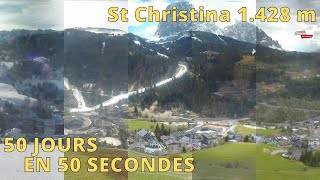 Dolomites Val Gardena / Gröden - St. Christina ⏩ Timelapse 50 days