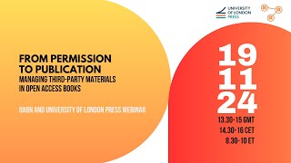 From Permission to Publication: Managing Third Party Materials in Open Access Books