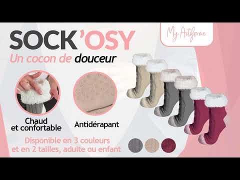 Chaussons chauds antidérapants pour enfants - Chaussettes SOCK'OSY