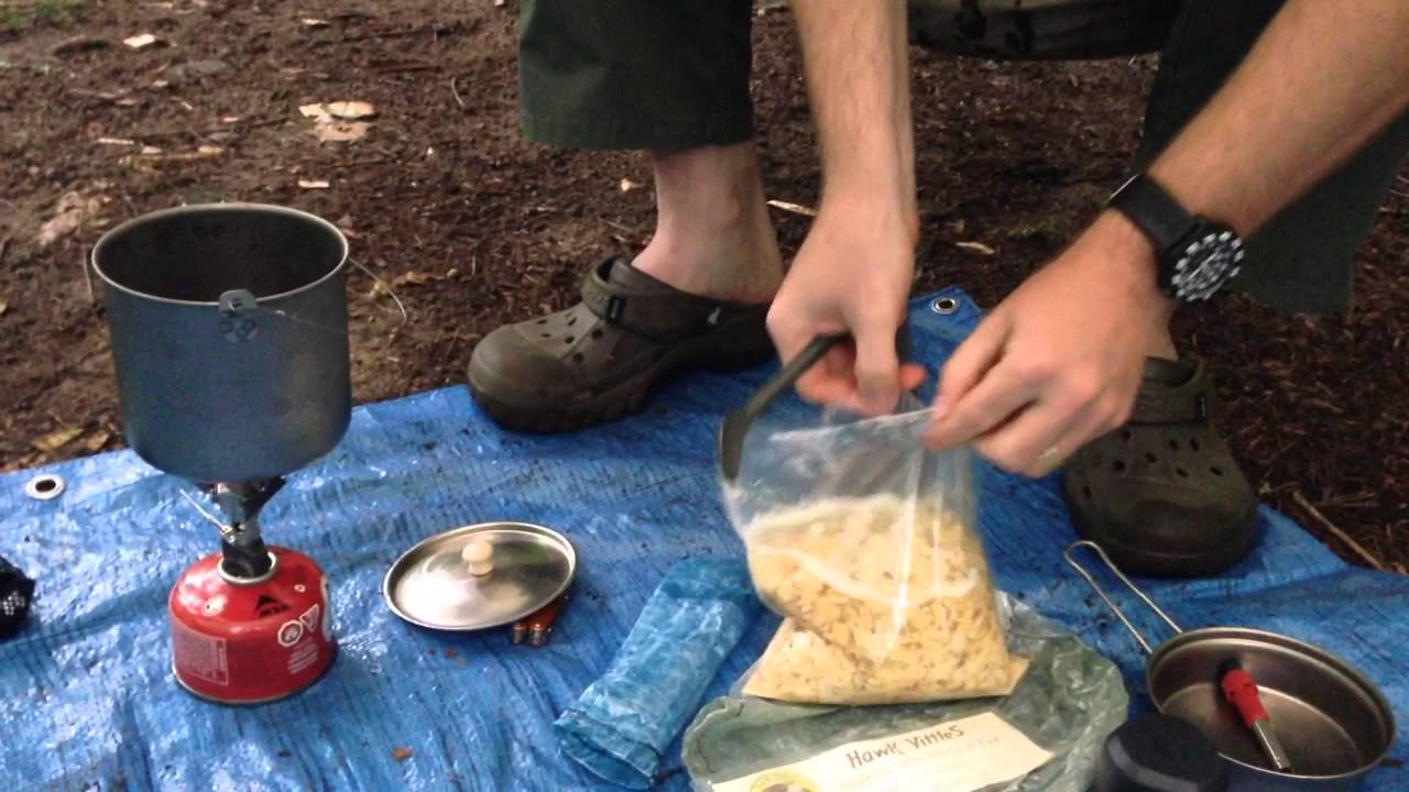 Hawk Vittles breakfast grits and bacon Review YouTube