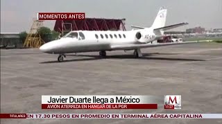 Javier Duarte llega a México