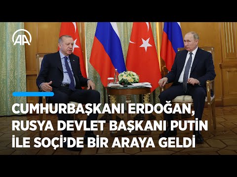 Cumhurbaşkanı Erdoğan, Rusya Devlet Başkanı Putin ile Soçi'de bir araya geldi