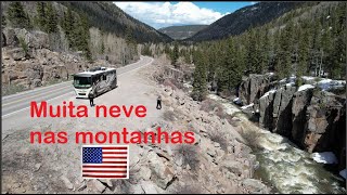 CHEGAMOS A 3 KM ALTURA NAS MONTANHAS DO COLORADO COM MUITA NEVE, RIOS DE DEGELO E PAISAGEM FLORESTA