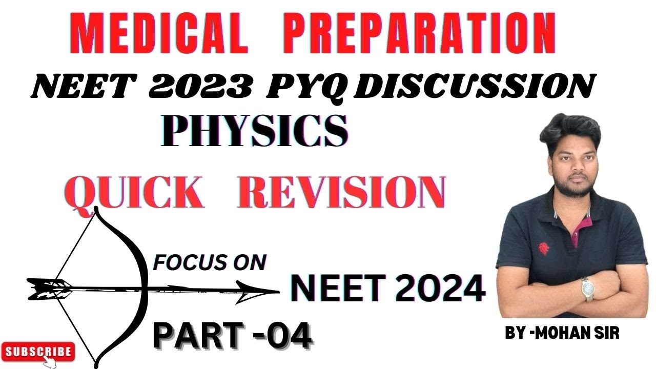 NEET 2023 PYQ PHYSICS SOLUTION @MohanPhysicsAcademy - YouTube