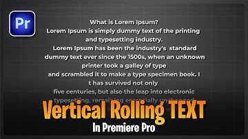 How to Add Vertical Scrolling Text in Premiere Pro | Create Scrolling Text