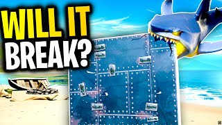 Will An ARMORED WALL STOP A SHARK? | Fortnite Mythbusters