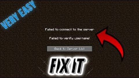 How To Fix Minecraft Failed To Verify Username