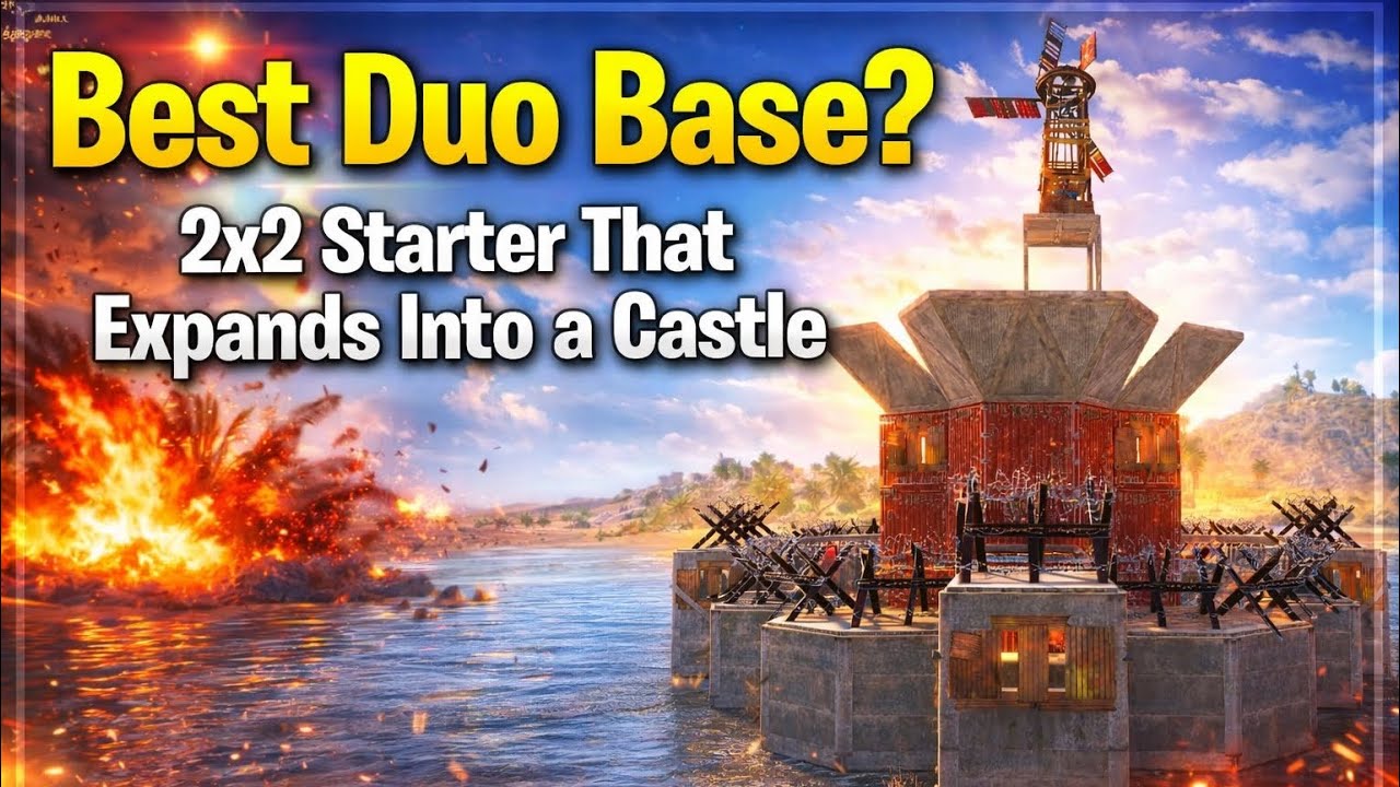 This 2x2 Starter Turns Into a CASTLE… | OP Duo Rust Base