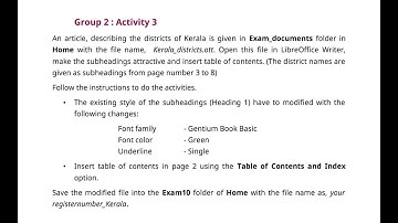 Std 10 | SSLC IT Exam 2021 | Group 2 | Activity 3