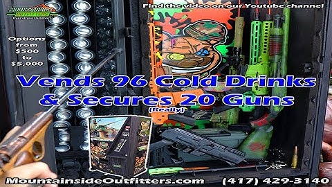 Gun Safe in a FUNCTIONING Vending Machine - Vends Ammo & Cold Drinks - Sgt. Stitches Theme