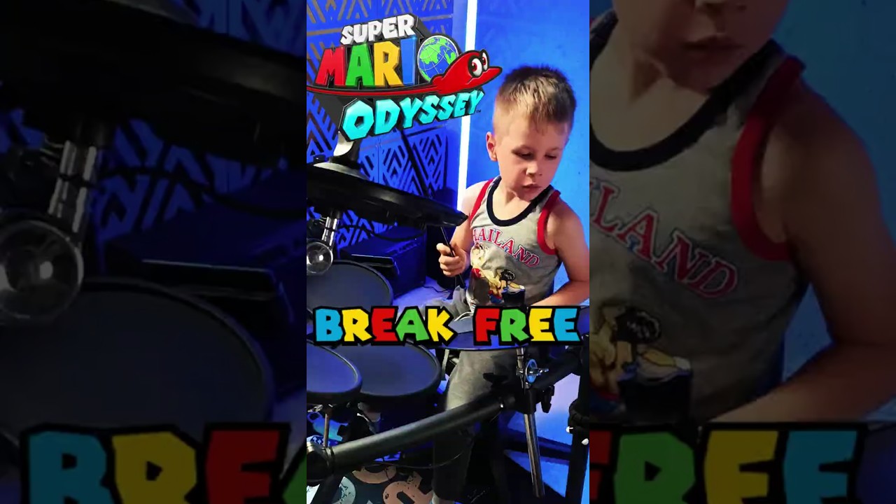 Super Mario Odyssey | Саундтрек к игре | 6-летний барабанщик | Кавер 