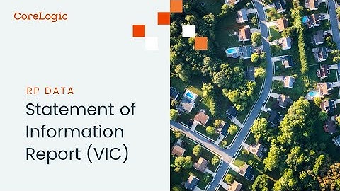 Creating a Statement of Information Report (VIC) in RP Data