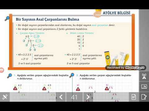 6.sınıf bir sayının Asal Çarpanlarını Bulma