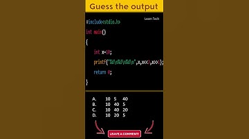 Operators #cprogrammingquiz #cprogramming #learntech