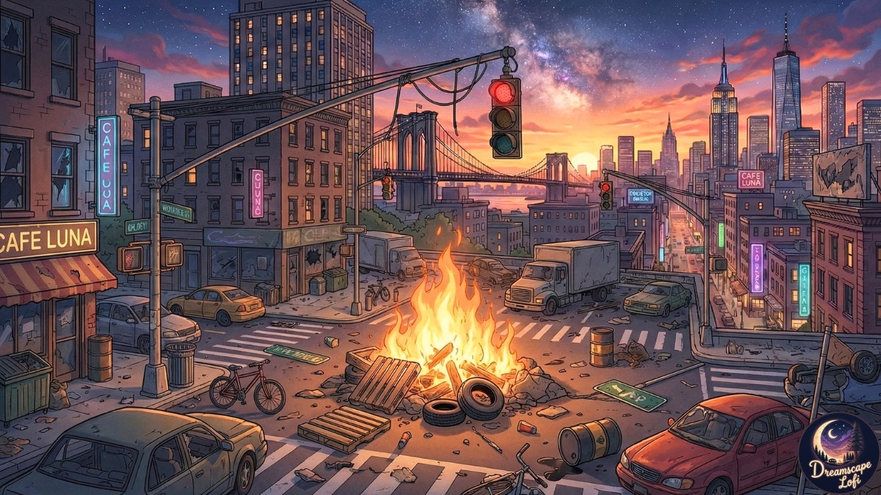 surviving in an abandoned city 🌆 post-apocalyptic lofi mix [beats to relax/sleep]