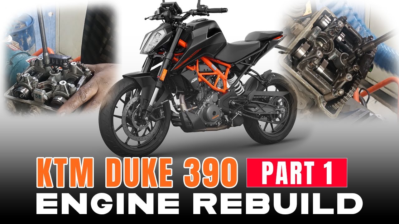 KTM Duke 390 Engine Rebuild (PART 1) at Garage Uncle YouTube