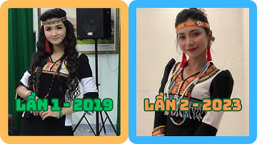 Phần Catwalk của 2 người đẹp Raglai tại Hội thi nét đẹp văn hoá các dân tộc tỉnh Ninh Thuận