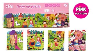 4 in 1 grow up Fairy Tale PRINCESS Puzzle Games | Fairy Tale Princess Kids Learning Toys screenshot 3
