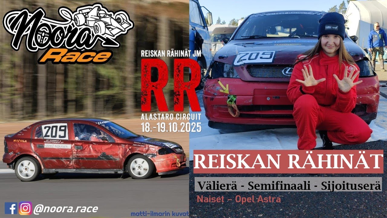 Reiskan Rähinät 2025 (Välierä, Semifinaali ja Sijoituserä) Noora Kinnunen, Opel Astra - Naiset