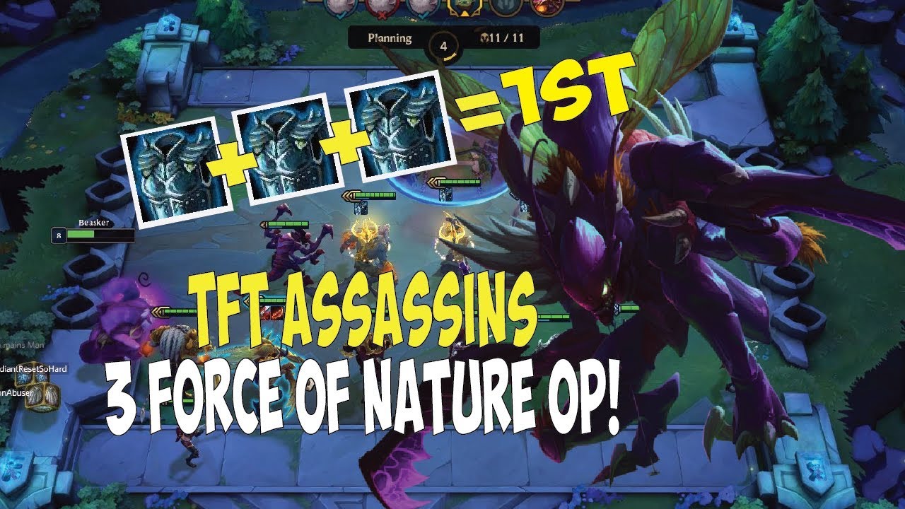 League of legends TFT FORCE OF NATURE is CARZY OP!? - FULL ASSASSIN COMP - YouTube