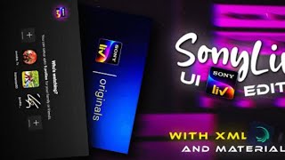 Sonyliv Ui edit alight motion 🔥 with XML and all materials by @MSeditography screenshot 2