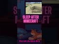 Sleep after minecraft