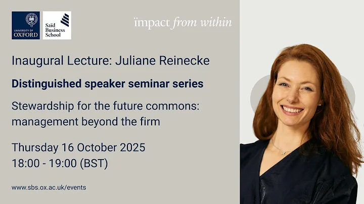 Inaugural Lecture: Juliane Reinecke