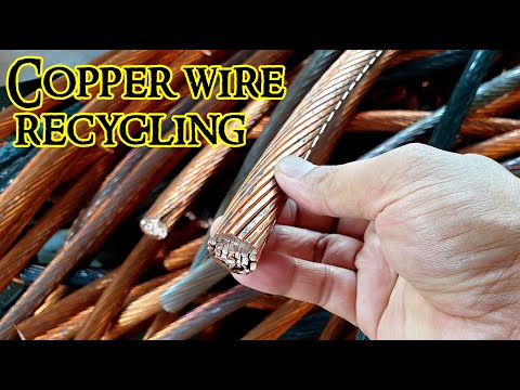 Copper wire recycling Bare bright copper cable