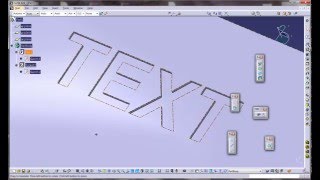 Catia V5 3D Text Video